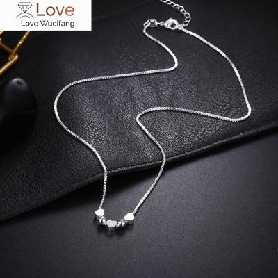 925 Stamped Silver Charms Romantic Heart Pendant Necklace for Woman Fine Party Wedding Fashion Jewelry Christmas Gifts