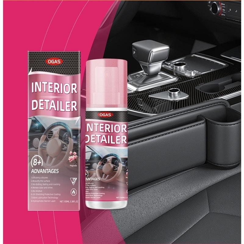 Pulitore Lucidante per Dettagli Interni Auto 100ml - Protettore All-in-One, Ripristina Colore e Lucentezza, per Vinile Gomma Plastica, Senza Residui