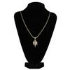 HipHop Herren Damen Halskette Vergoldet Iced Out Mikro-Pavé-Steine Engel Anhänger Halsketten Love'sblessing Geschenke
