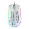Mars gaming mmex blanc, souris gamer rgb, 32k dpi, câble feather, switches optiques