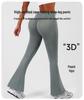 Solid Color High Waist Yoga Leggings - Slim Fit, Flared, Body Shaping, Quick Dry, Casual Fitness Sports Pants