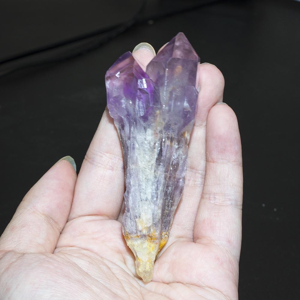 Natural Uruguay Amethyst Backbone Crystal Scepter Wand Single Point Cluster Crystal Wand Home Decoration Mineral Specimen Gift