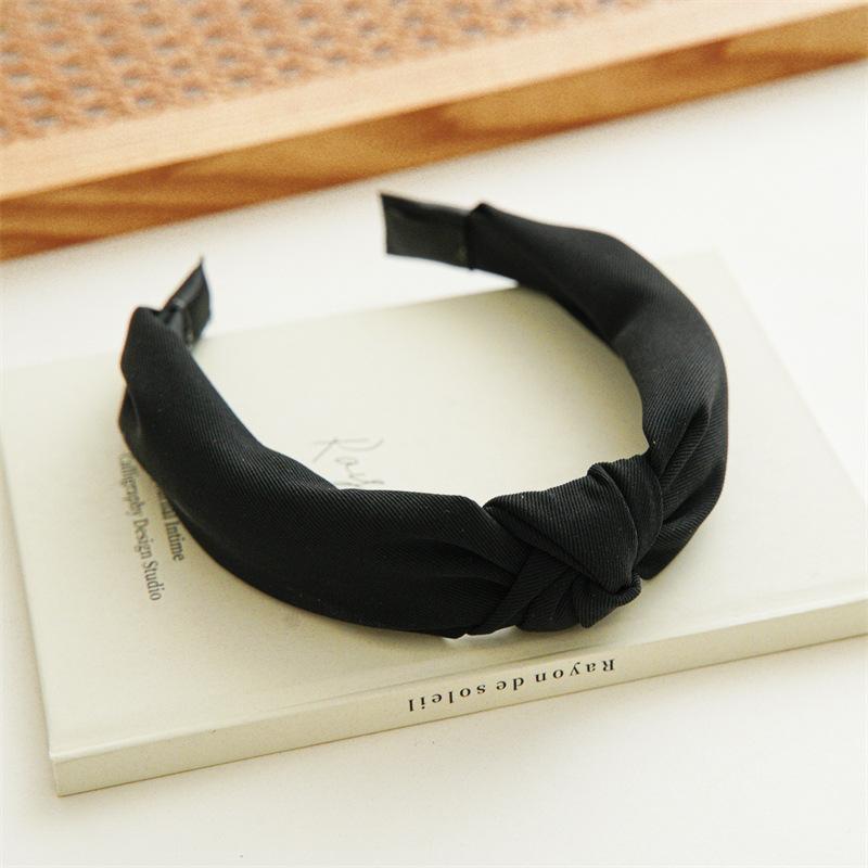 Minimalist Knot Wide Headband Fabric Hair Hoop Elegant Hair Accessory for Women Office Chic