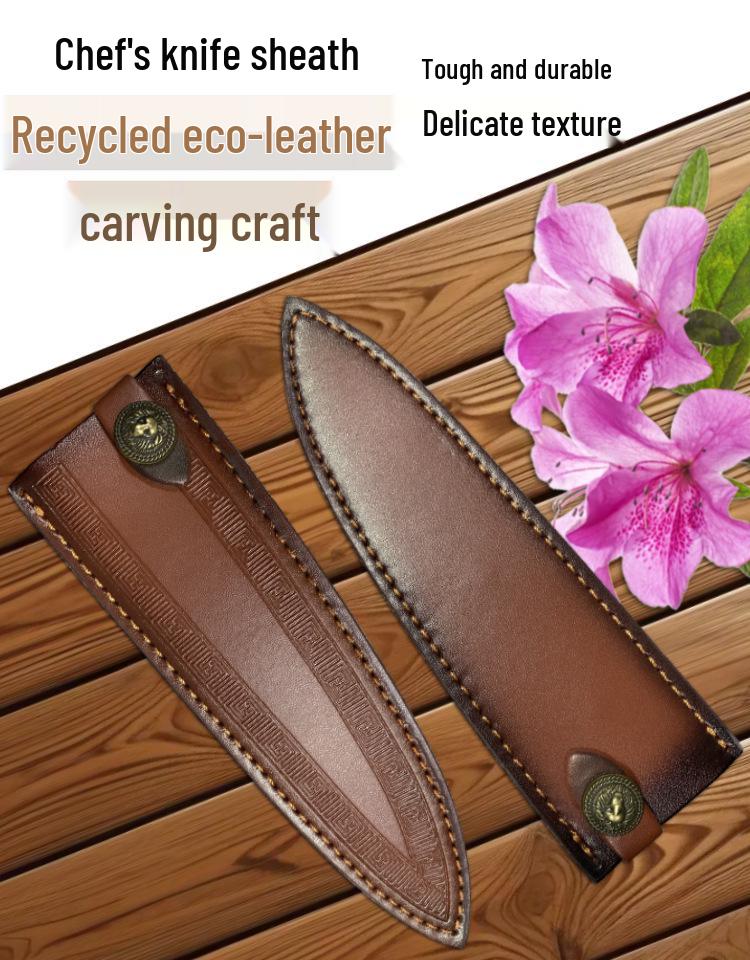 Recycelte Eco-Leder Kiritsuke Kochmesserscheide – Tragbare Universelle Schutzhülle für den Außenbereich