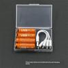 1Pcs Universal Aa Battery Storage Box Transparent Plastic Battery And 4-In-1 Charging Cable Organizer Case