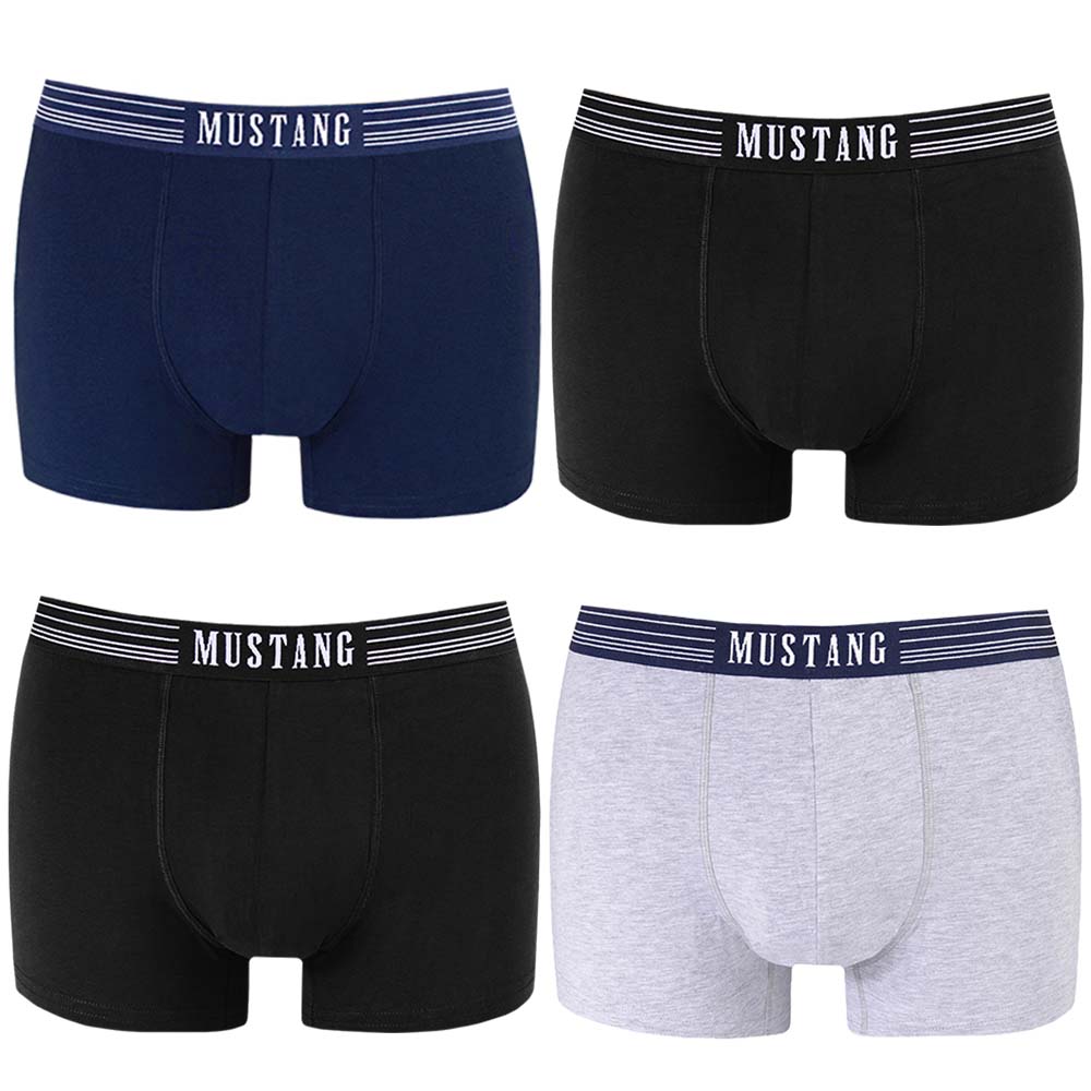 Mustang Herren Baumwoll Boxershorts Bm1053 4 Stück