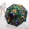 1pc Stained Glass Peacock Automatic Opening and Closing Umbrella - Suitable for Various Occasions, Outdoor Activities, Lightweight and Durable Automat