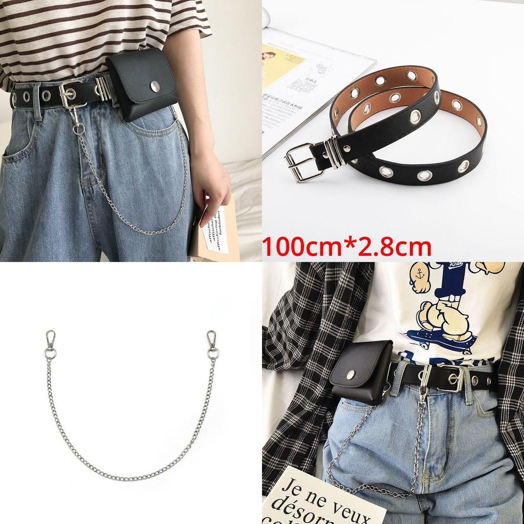 Punk Inspired Versatile Chain Waist Belt Perfect For Skirts And Wear Casual