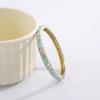 Gold Plated Enamel Bangle Bracelet Retro Light Luxury Flower Enamel Bangle  Traditional Chinese