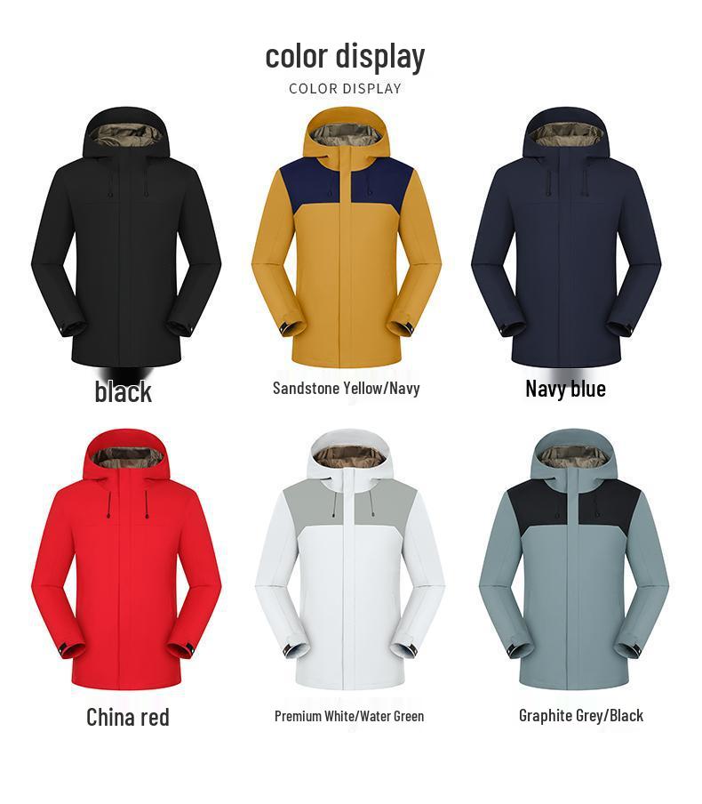 760g Black Gold Graphene Windproof Down Jacket with Custom Embroidery