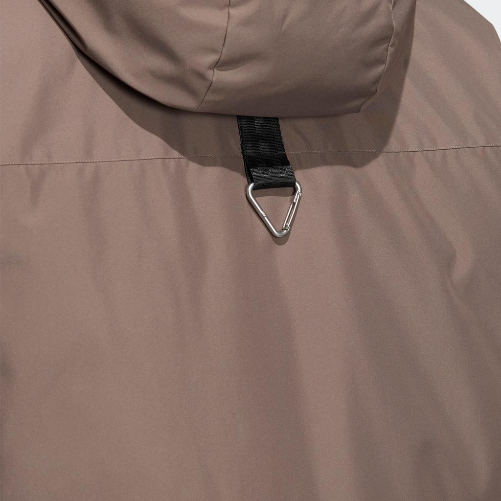 Adidas Originals Utility Down Long Hooded Jacket Men Outerwear Brown HS9470