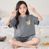 Girls Cotton Pajama Set Short Sleeve Cartoon Print Sleepwear Kids 8 Years