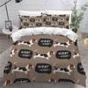 3D Printed Dog Bedding, Animal Down Duvet Cover, Pillowcase 2/3pc, Men's Kid Teens Cover Gift, King Queen Bed, All Sizes