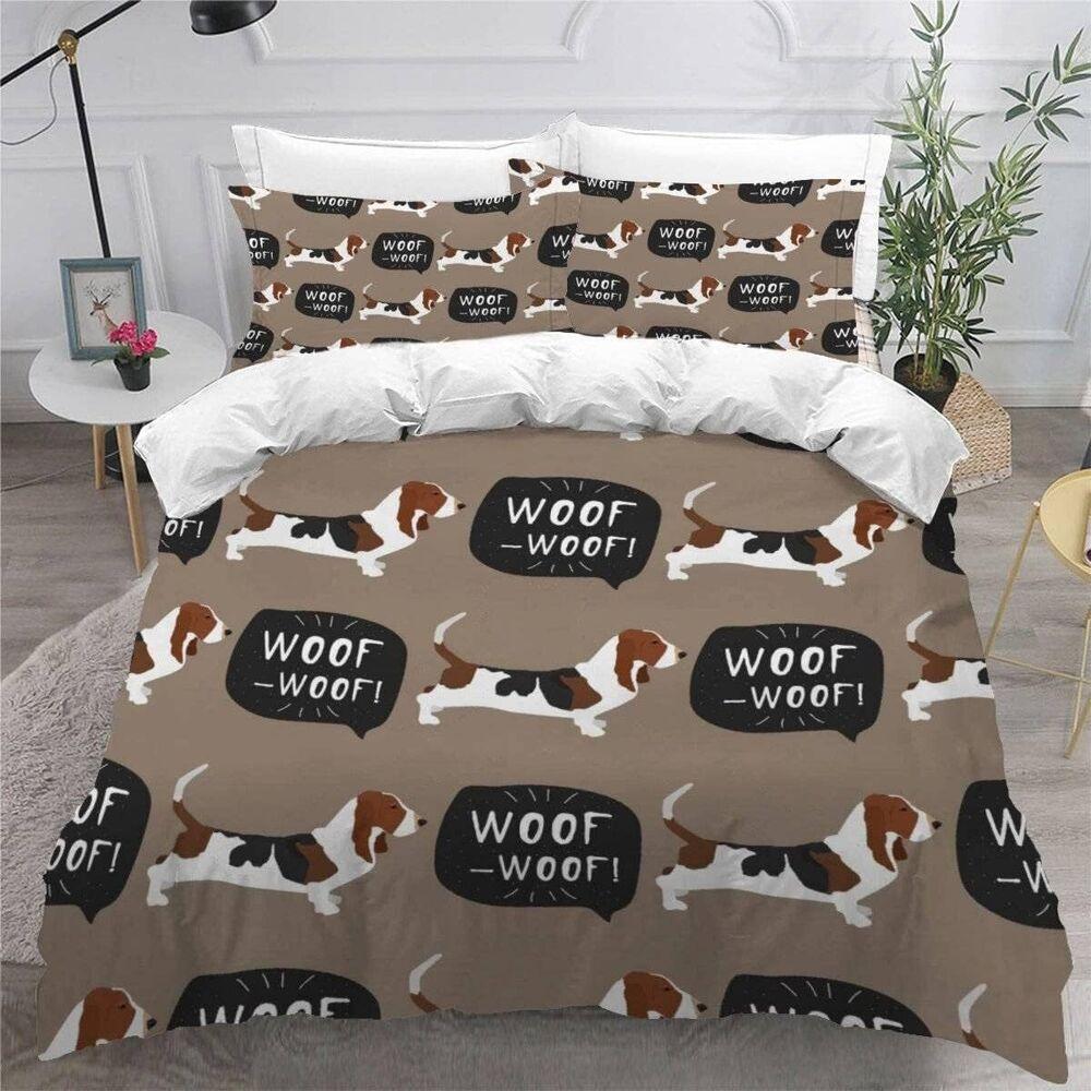 3D Printed Dog Bedding, Animal Down Duvet Cover, Pillowcase 2/3pc, Men's Kid Teens Cover Gift, King Queen Bed, All Sizes