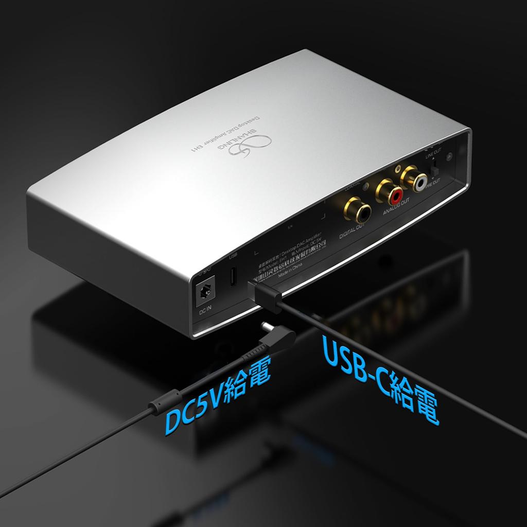 SHANLING EH1 Compact Desktop Headphone Amplifier with Two CS43198 and PCM USB RCA Switch Game Coaxial Digital High Resolution Audio DAC/AMP Op-Amps,