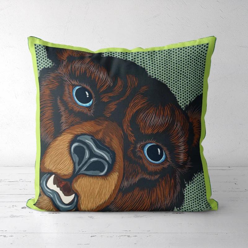 A DropShipping Christmas Home Decor Printed Cushion Cover Decorative Boho Pillowcases High-end Royal High Quality Europe