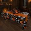 Spooky Tablecloth Happy Halloween Disposable Tablecloth, Pumpkin Ghost Skeleton Waterproof Festive Table Cover for Kitchen Dining Room, Party Supplies