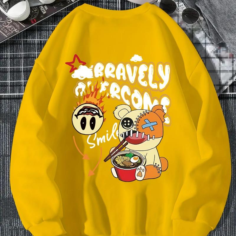 

Crew Neck Sweatshirt, Layering-Friendly & Cozy, Suitable for Street Style XXL зелений