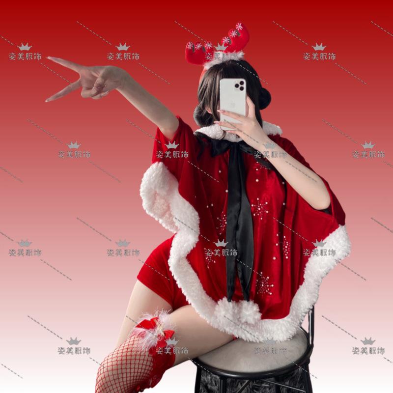 2024 New Christmas Clothing Christmas Uniform Set Cos Clothing Christmas Costume Full Set Santa Claus Halloween