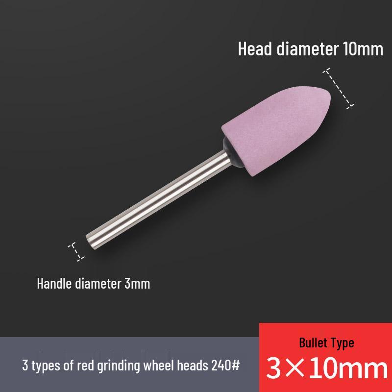 240# 3mm Fine Ceramic Flint T-Shaped Cylindrical Grinding Head for Electric Sanding