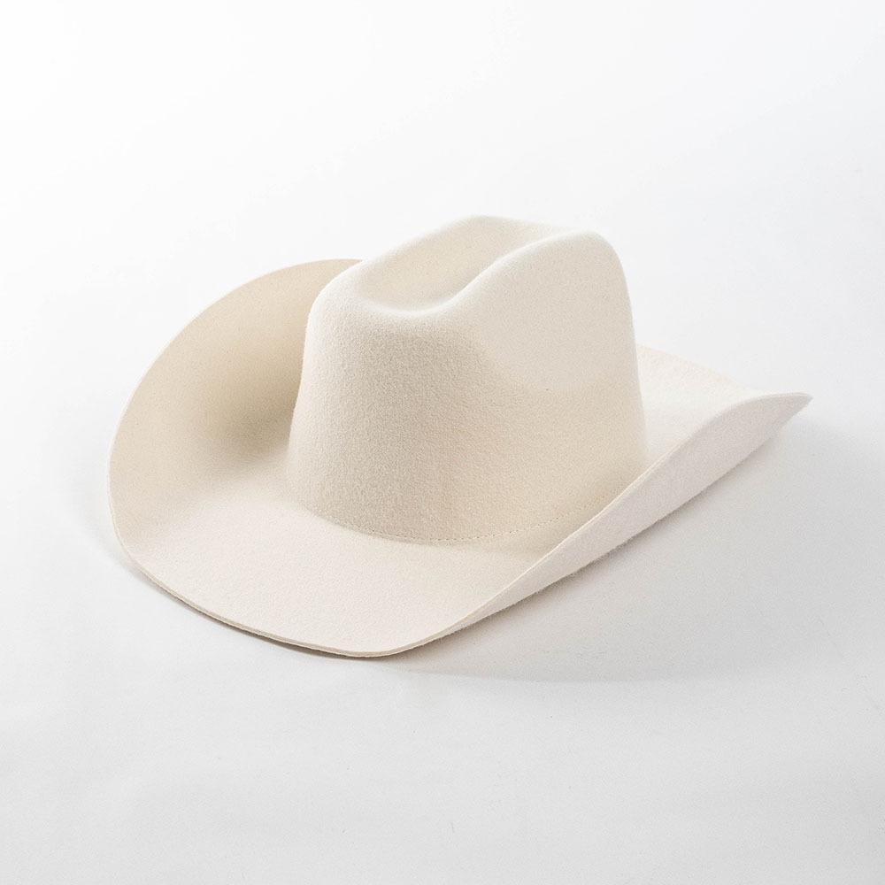 USPOP Chapeau de Cowboy 100% Laine Unisexe Chapeau Feutre à Large Bord Couleur Unie Style Fedora Classique Plusieurs Tailles S–XL Automne Hiver