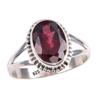 Natural Garnet Gemstone Handmade 925 Solid Sterling Silver Gift Ring S.9 J0I43