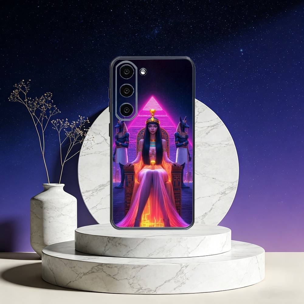 

Egypt Mysterious Tarot Phone Case For Samsung Galaxy A73,A72,A71,A70,A53,A52,A51,Others Soft Black Cover Samsung a53 5g