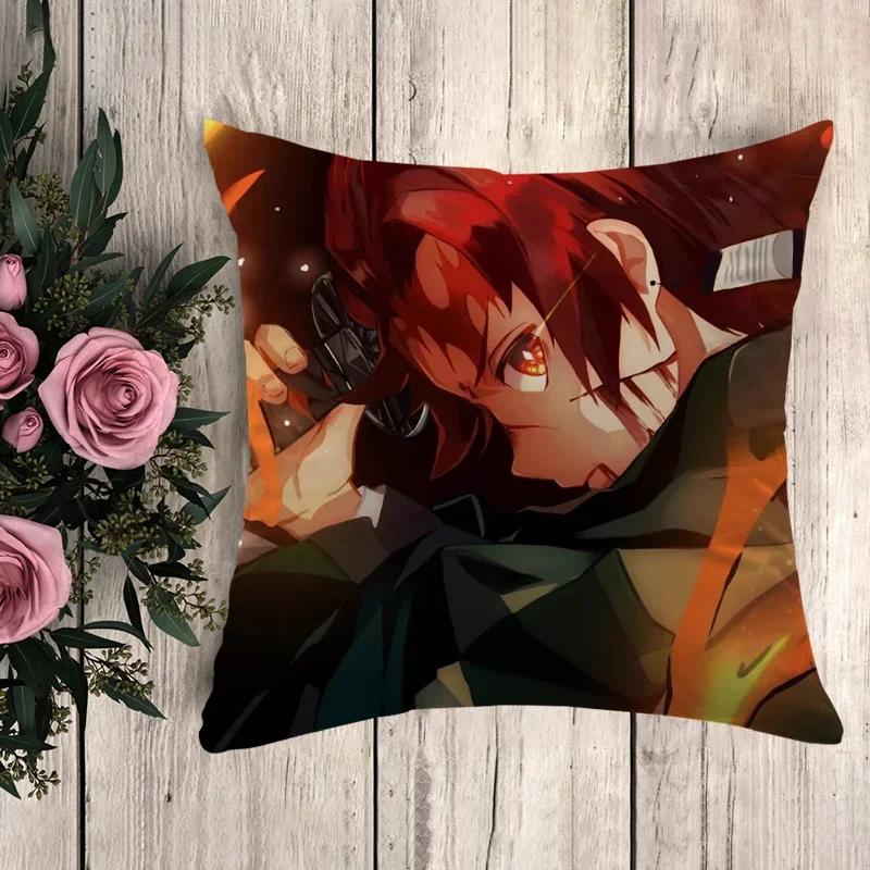 Kissen Demon Slayer Dekorative Kissenhülle Kissenbezug x Kissenbezüge Herbstdeko Sofakissen Bezüge für Bettkissen