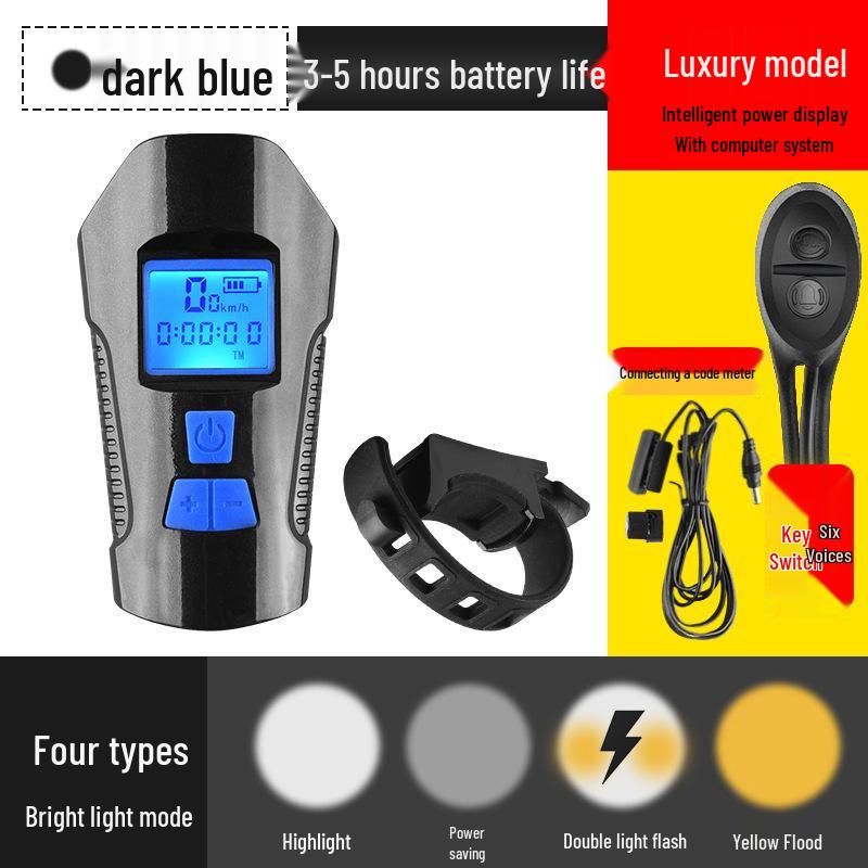Compteur de Vélo Intelligent & Lumière Rechargeables par USB - Accessoire pour VTT
