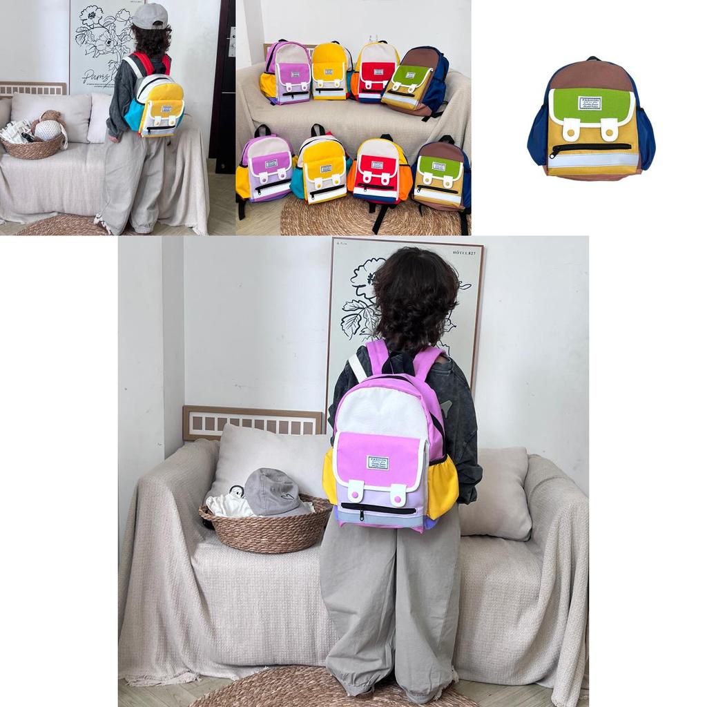 Stylish Korean Version Ins Children's Backpack With Colorful Letter Design For Kids Aged 3 To 5 Years