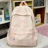 Schoolbag Korean simple plaid backpack casual versatile lightweight high school students ins schoolbag class commuter travel backpack