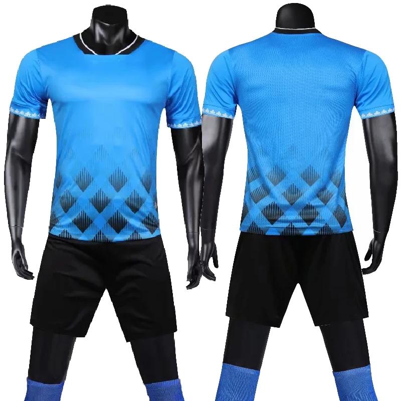 Custom Printing Thailand Green Short Sleeve Football Uniforms Soccer Jerseys Shirt