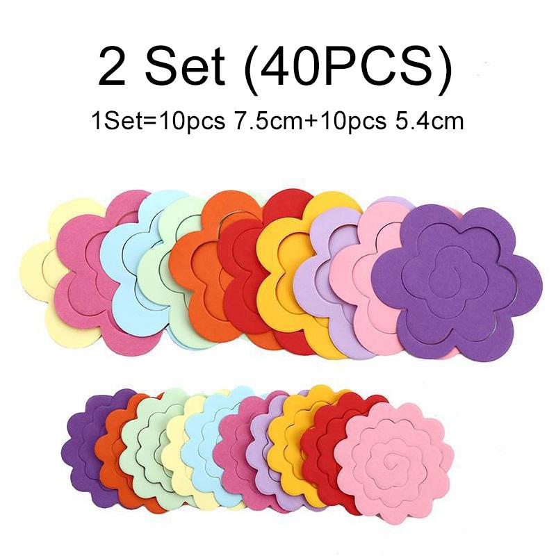 20/40PCS Rose Quilling Paper Strips Colorful Handmade Origami for DIY Art Craft Paper Flowers Decorating Gifts Color Origami ZYF