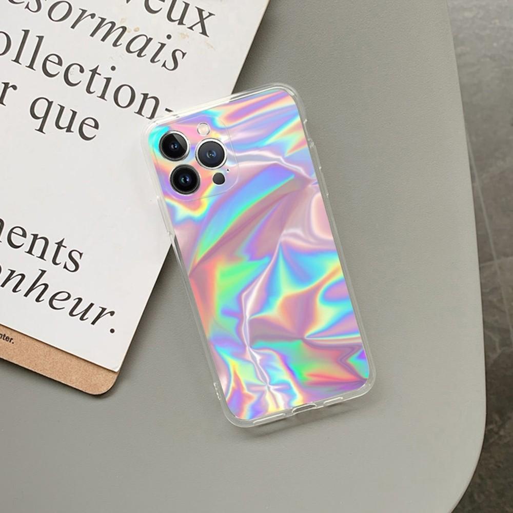 Holographic Pattern Phone Case For iPhone 15 14 13 12 11 Pro Max XS X XR SE 2020 6 7 8 Plus Mini Protective Shell