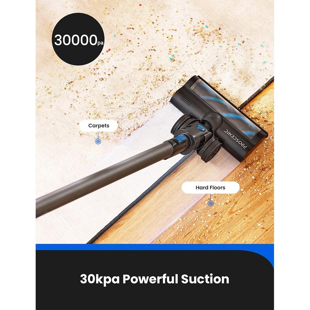 שואב אבק אלחוטי חכם Proscenic P11 מחודש, עוצמת שאיבה 30000Pa, מיכל אבק 650 מ"ל, מערכת סינון 4 שלבים, זמן פעולה 60 דקות