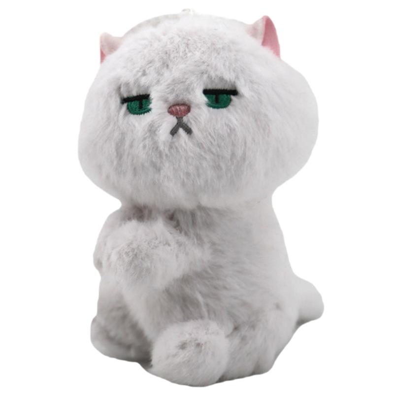 Adorable Kitty Clip Holder Multifunctional Fabric Cats Clip Pendant Keychain for Holding Small Objects in Place