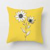 New Flower Plant Peach Velvet Pillow Case Sofa Pillow Car Cushion