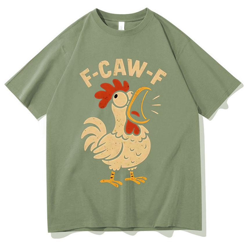 Funny FCawF TShirt Double Sided Print Men Fashion High Quality Y2K Tshirt Chicken Casual Short Sleeve Hot Sale Teenagers Tops