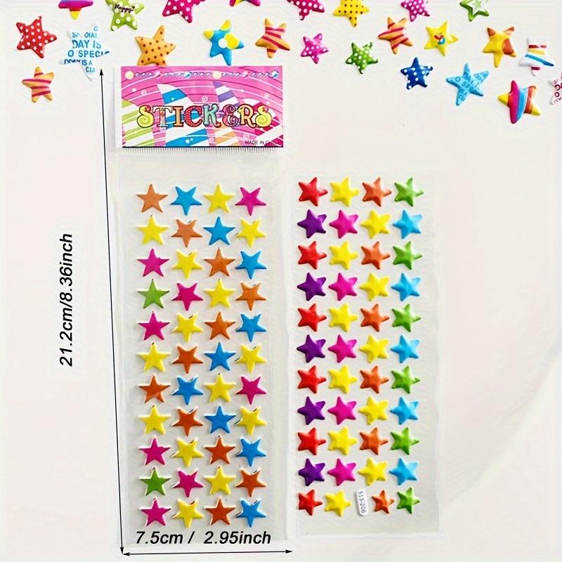 10PCS 3D Star Bubble Stickers - Reward Decals for Scrapbooking, School/Office Sealing Sticker Decor ZSY