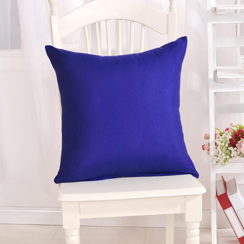 Solid Color Cushion Cover Simple Candy Color Throw Pillow Case For Sofa Solid Home Decorative