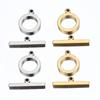 5Sets Stainless Steel Gold Color Flat OT Toggle Clasps DIY Jewelry Making Necklace Bracelet Connectors Hooks Findings Supplies