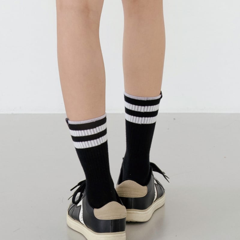 Nitina Striped Crew Socks BK