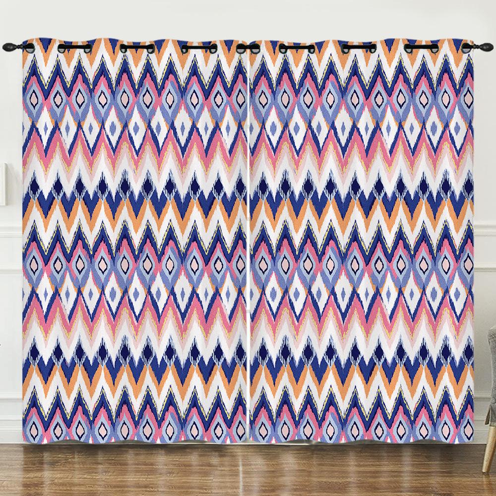 Série de Impressão Fresca 3D Cortina de Impressão Digital Blackout E Ilhós