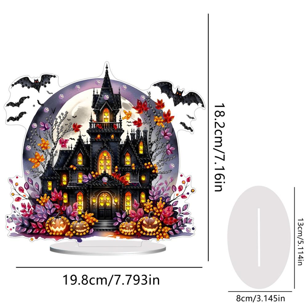 Acrylic Halloween Theme Diamond Painting Tabletop Ornaments Kit Table Top Diamond Painting Ornament Kits Home Bedroom Decoration