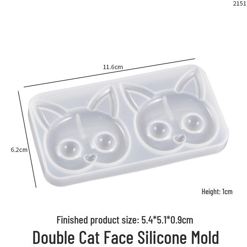 Poppy 3D Crystal Epoxy Phone Case Mold - Bear, Rabbit & Cat Stickers