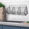 Fruit Basket Hanging Kitchen Baskets Wall Mount Multifunctional Iron Storage for