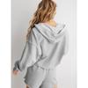 Fashionable Loose and Trendy Hooded Sweatshirt for Women In Spring and Autumn, Women's V-neck Top, Pullover Long Sleeved Shirt