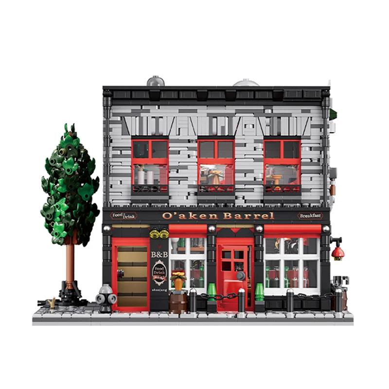 

2368PCS Vintage Pub Construction Bricks Creativity Scarlet Tavern Model Blocks Desktop Decor Do It Yourself Playthings For Children Holiday Gifts