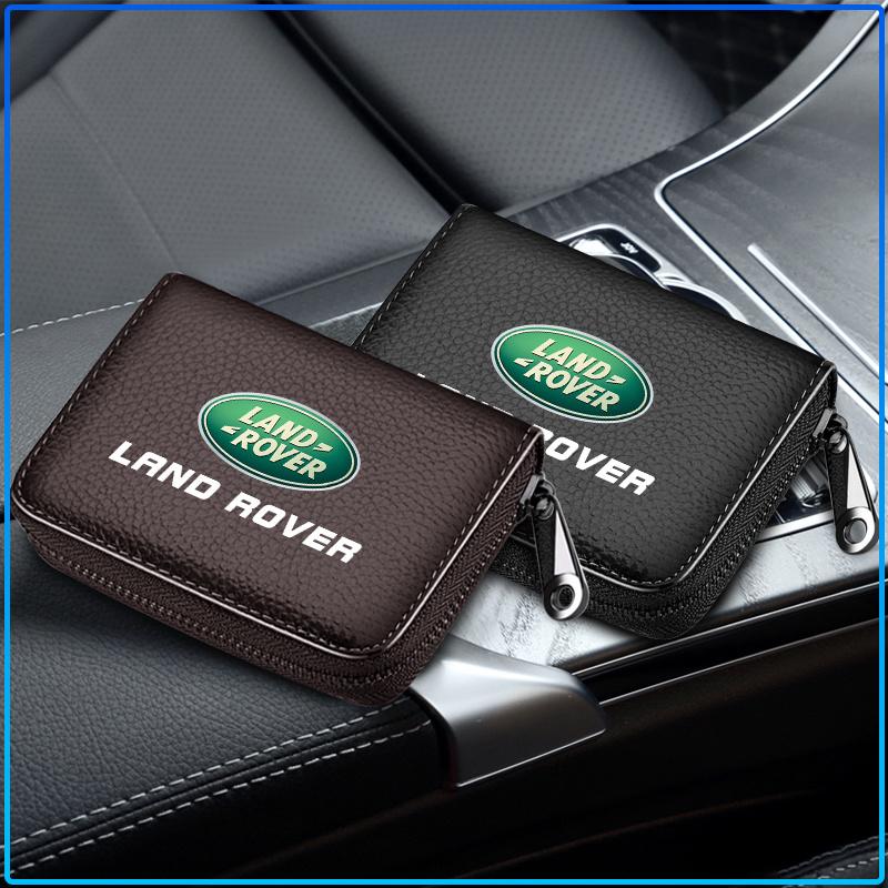 Leather Car Driver's License ID Card Bank Card Wallet Car Styling For Land Rover Freelander 2 L2 L319 L462 LF Range Sport Evoque L322 Discovery 2 3 4