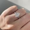Women's 1 Carat Moissanite Ring: Pure Silver and Platinum Wedding Proposal Gift